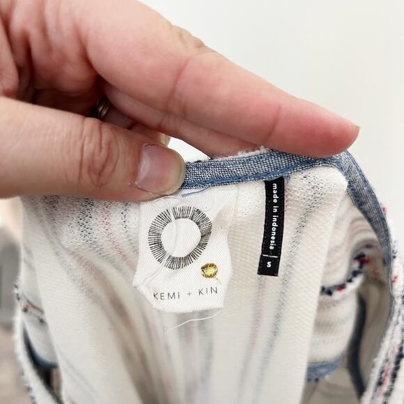 [Anthropologie] Akemi + Kin Jovanie Ruffle Sleeve Striped Tunic Dress Sz Small S - Picture 12 of 12